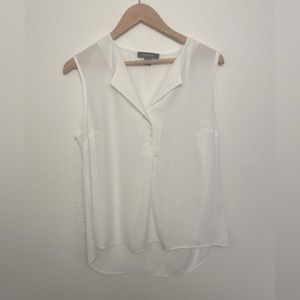 Primark White V-cut Sheer Blouse